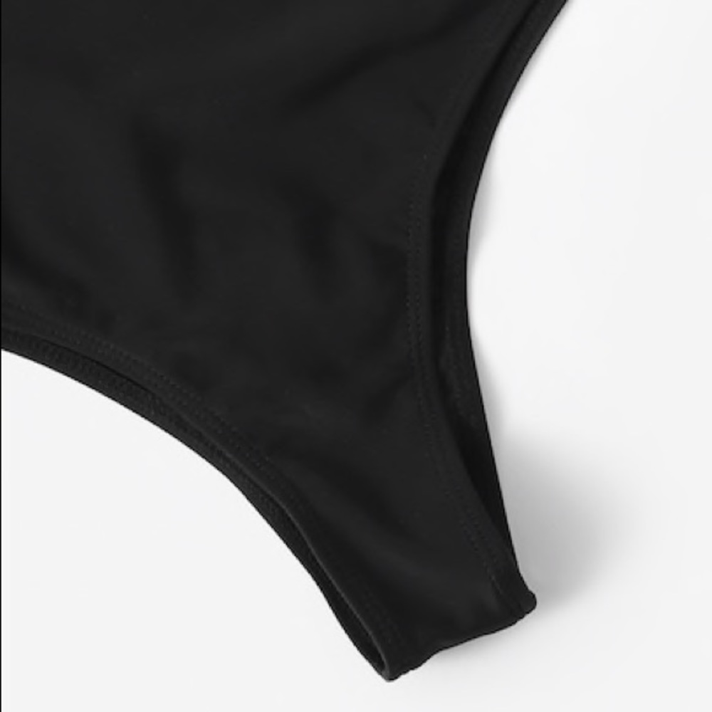 Swimsuit Mesh Top Black One Piece Size M NWT - Picture 5 of 5